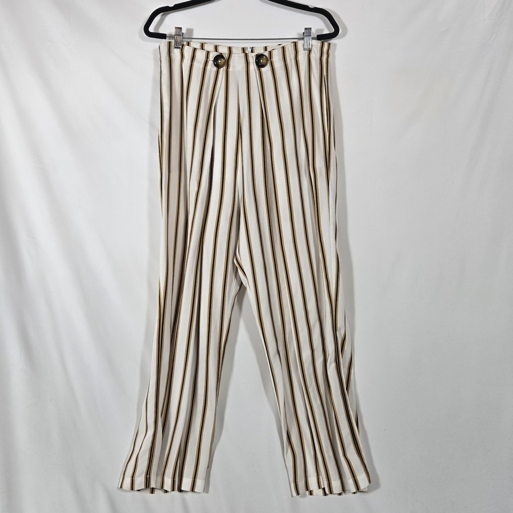 Sancia Vertical Striped Pants | Quiet Elegance Boho | Size Women's Large